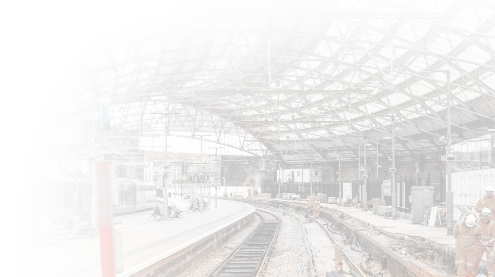 Rail station interior being built